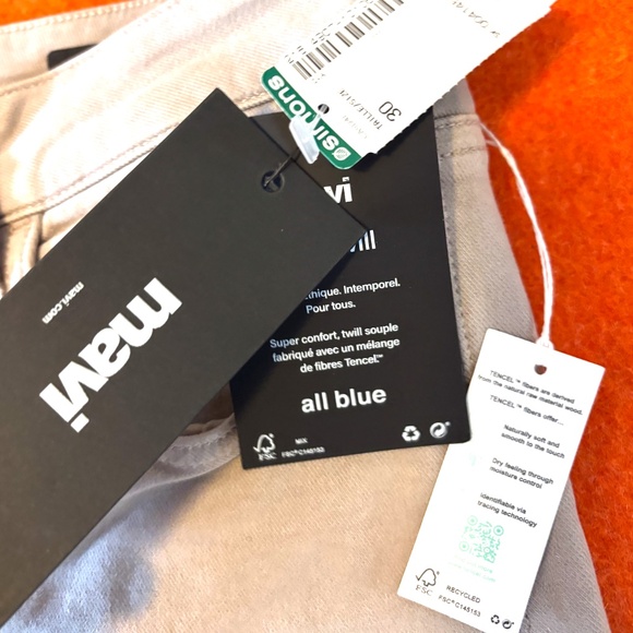 Mavi sand Alena stretch high rise wide straight leg jeans made in Europe NWT - Picture 4 of 9